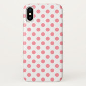Koraal- en witte polkadots Case-Mate iPhone case (Achterkant)