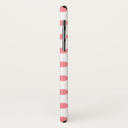Koraal- en witte polkadots Case-Mate iPhone case (Achterkant/links)