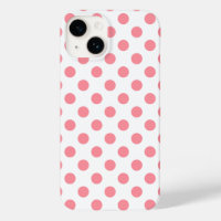 Koraal- en witte polkadots