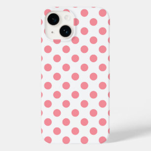 Koraal- en witte polkadots Case-Mate iPhone 14 hoesje