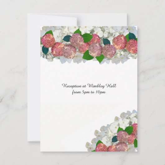 Koraal en zalm Gemengde bloemen Weddenschap Kaart (Achterkant)