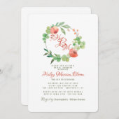 Koraal Essence Bruids Luncheon Douche uitnodiging (Voorkant / Achterkant)