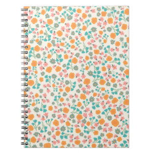 Koraal floraal notitieboek