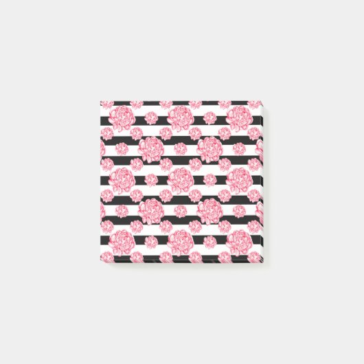 Koraal Floral Stropdas Post-it® Notes (Voorkant)