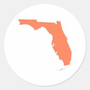 Koraal Florida Ronde Sticker