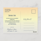 Koraal foto bruiloft dank u briefkaart (Achterkant)