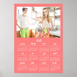 Koraal Foto Jaarlijkse Kalender 2025 Poster