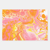 Koraal, geel en Sinaasappel Inpakpapier Vel (Voorkant)