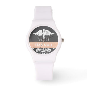 KORAAL GEPERSONALISEERDE ARTS CADUCEUS CHALKBOARD HORLOGE