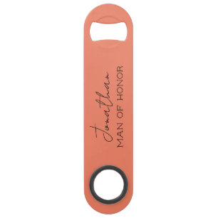 Koraal gepersonaliseerde flesopener voor de getuig speed flessenopener