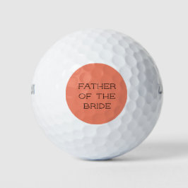 Koraal gepersonaliseerde vader van de bruid golfballen