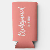 Koraal gestileerde bruiloft bruidsmeisje (Achterkant)