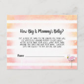 Koraal Gestreept Flamingo Mama's Buik Maat Game Informatiekaartje (Voorkant)