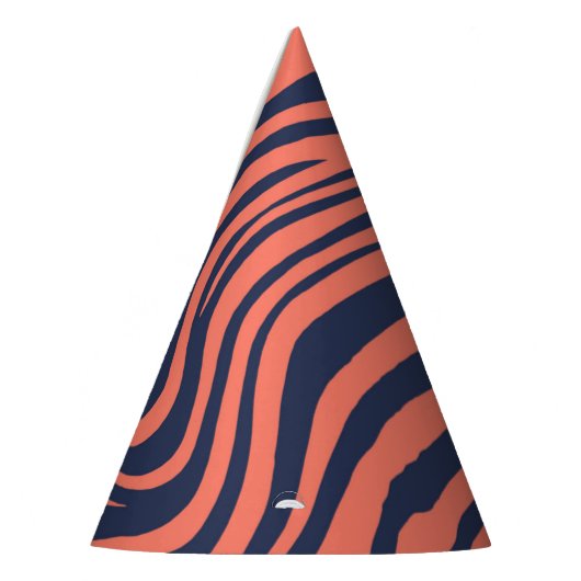 Koraal Glamoureus Tiger Stripes Animal Print Feesthoedjes (Links)