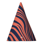 Koraal Glamoureus Tiger Stripes Animal Print Feesthoedjes (Rechts)