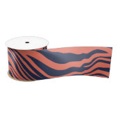 Koraal Glamoureus Tiger Stripes Animal Print Lint (Spoel)