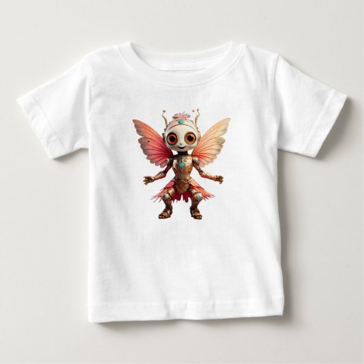 Koraal Goud Schattige Dansende Robot Pixie (Voorkant)