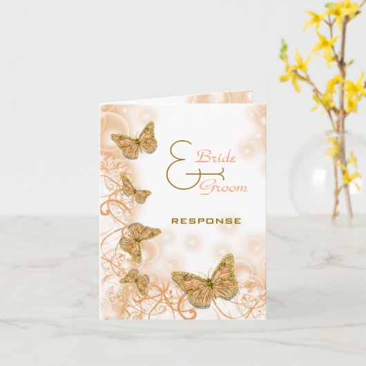 Koraal gouden trouw verlovingsjubileum kaart (Gele Bloem)