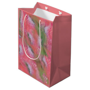 Koraal, gras en pony-roze bloei medium cadeauzakje