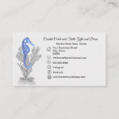 Koraal Grijs Blauw Zeepaardje Eenvoudige Kust Visitekaartje (Voorkant)