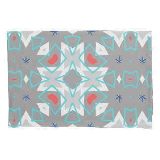 Koraal Grijs Mandala Patroon | Geometrische Bloemi Kussensloop