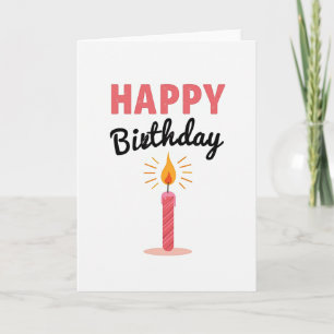 Koraal Happy Verjaardag Glitter Kaart