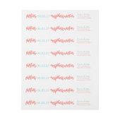 Koraal Hart Aqua Beach Bruiloft (Vel)