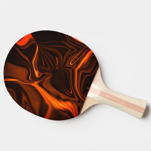 Koraal/koperkrommen op een donkere achtergrond tafeltennisbatje (Zijkant)