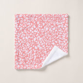 Koraal Leopard Print Patroon Bad Handdoek (Wasdoekje)