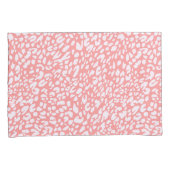 Koraal Leopard Print Patroon Kussensloop (Voorkant-Rechts)