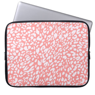 Koraal Leopard Print Patroon Laptop Sleeve