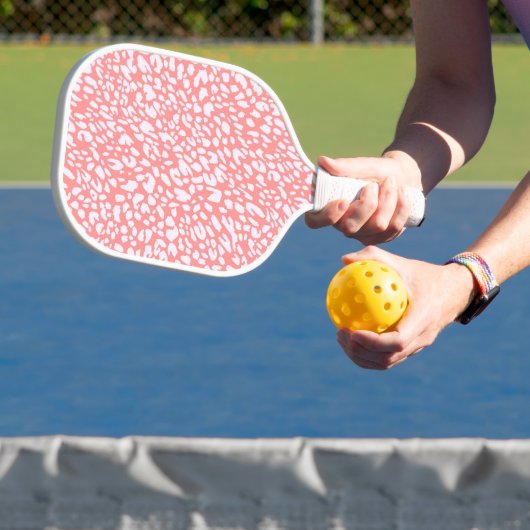 Koraal Leopard Print Patroon Pickleball Paddle (Insitu)