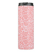 Koraal Leopard Print Patroon Thermosbeker (Achterkant)