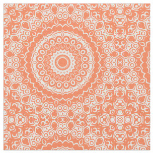 Koraal Mandala Geometrisch Patroon Stof
