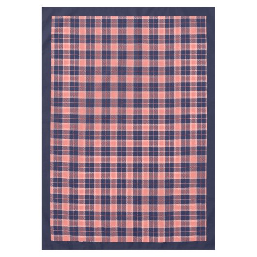 Koraal Marine Check Tafelkleed Trendy Dining Vibes (Voorkant)