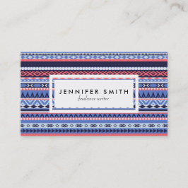 Koraal, marine en blauw patroonpatroon visitekaart visitekaartje