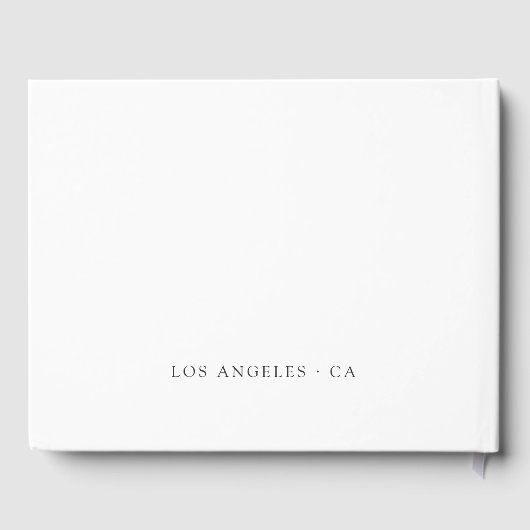 Koraal, marineblauwe en zilveren bloemige trouwfee gastenboek (Achterkant)