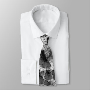 Koraal met zwarte en witte kleur ronde kussen stropdas