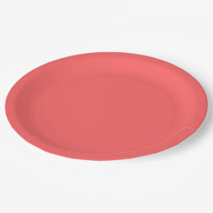 Koraal, middelkoraal (orang-roze) papieren bordje
