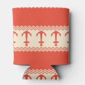 Koraal Nautical Anchor Coastal Stripes Blikjeskoeler (Achterkant)