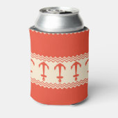 Koraal Nautical Anchor Coastal Stripes Blikjeskoeler (Blikje Achterkant)
