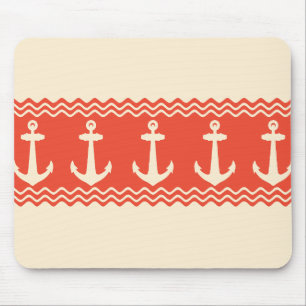 Koraal Nautical Anchor Coastal Stripes Muismat