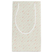 Koraal omlijnd pijlpatroon klein cadeauzakje (Voorkant)