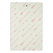 Koraal omlijnd pijlpatroon mini klembord (Achterkant)