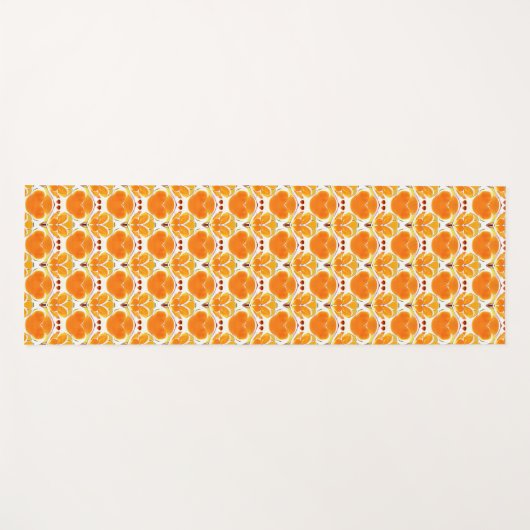 Koraal Oranje en Cream Batik Pattern Yogamat (Voorkant (horizontaal))