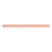 Koraal (Oranje roze) en witte gingham Grosgrain Lint (Voorkant)