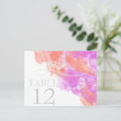 Koraal Orchidee Waterverf Butterfly Bliss Table Ka Briefkaart (Staand voorkant)