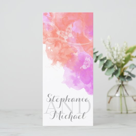 Koraal Orchidee Waterverf Butterfly Program Rack Programma (Staand voorkant)