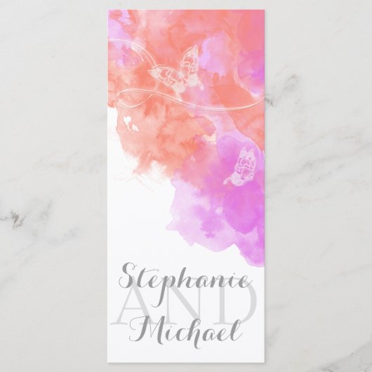 Koraal Orchidee Waterverf Butterfly Program Rack Programma (Voorkant)