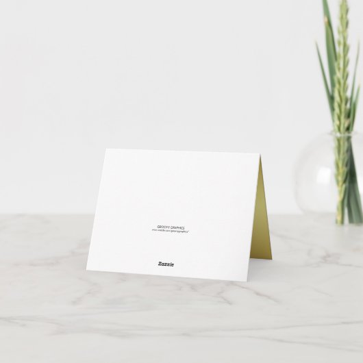 Koraal Pailletten Goud Marine Diamanten Boog Bedan Bedankkaart (Achterkant)